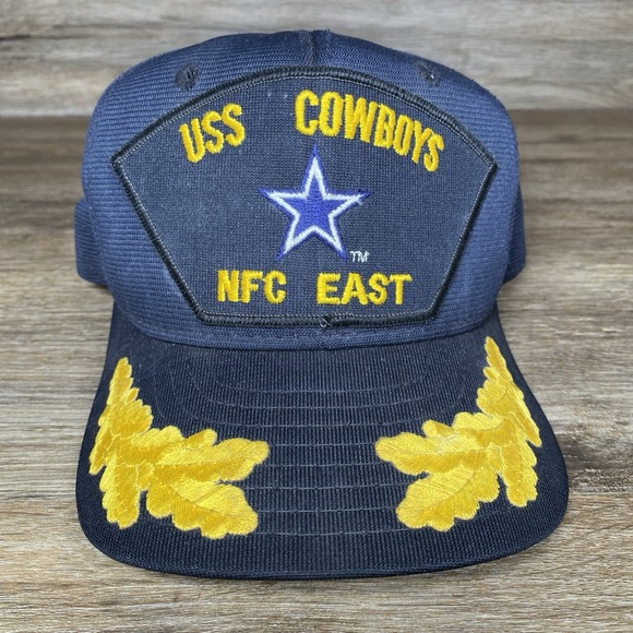 Other - Vintage USS Cowboys Scrambled Egg Brim Snapback Hat NFC East Made In USA sz Lrg
